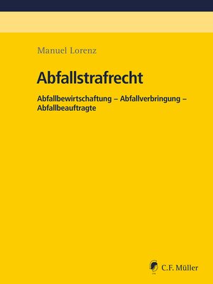 cover image of Abfallstrafrecht